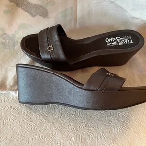 Salvatore Ferragamo Wedge Shoes.